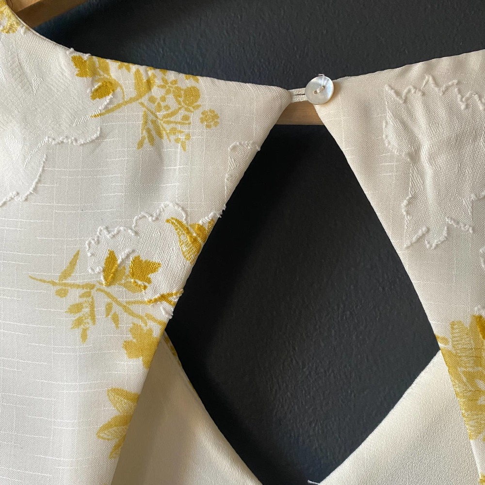 4SI3NNA Luna White and Yellow Floral Print Maxi Romper Small - Picture 10 of 16